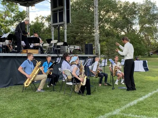 The Denver Municipal Band performing, June 2023