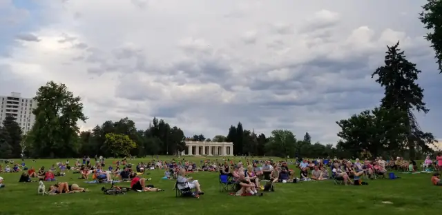 The crowd at a Cheesman Park concert in 2021