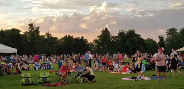 The audience at the Cranmer Park concert