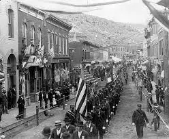 The Denver Municipal Band marching in a parade